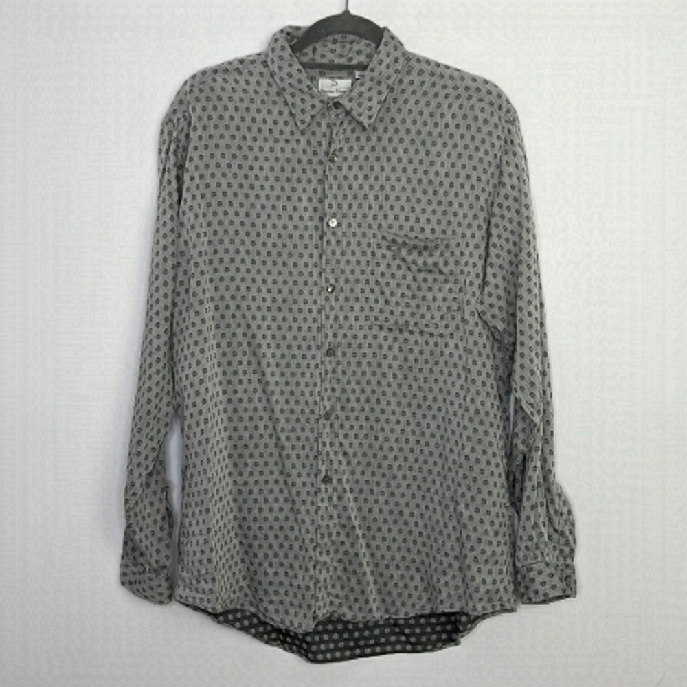 Vintage Neiman Marcus cotton abstract print buttons down shirt